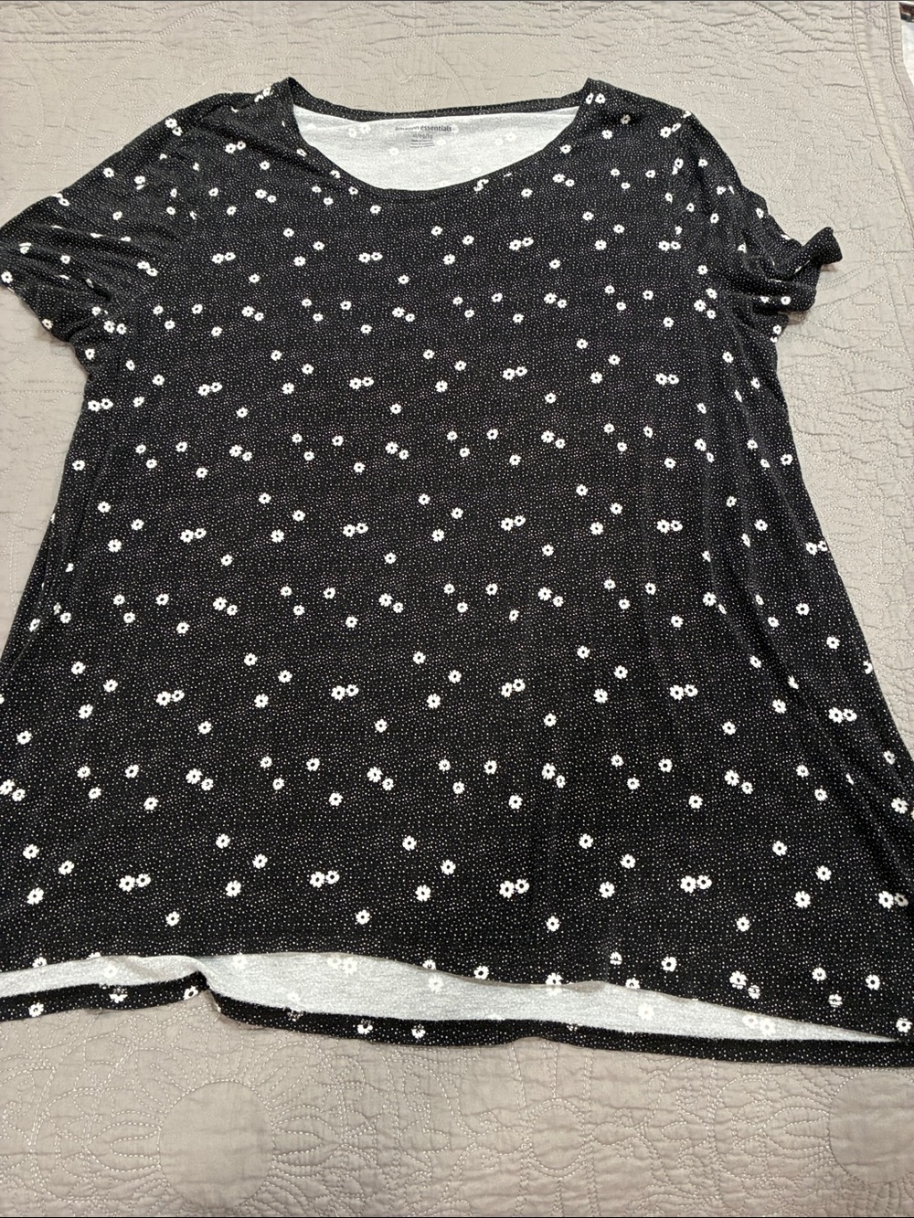 *3 for $10* Amazon Essentials Black Floral Swing top XL